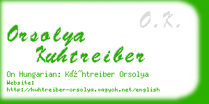 orsolya kuhtreiber business card